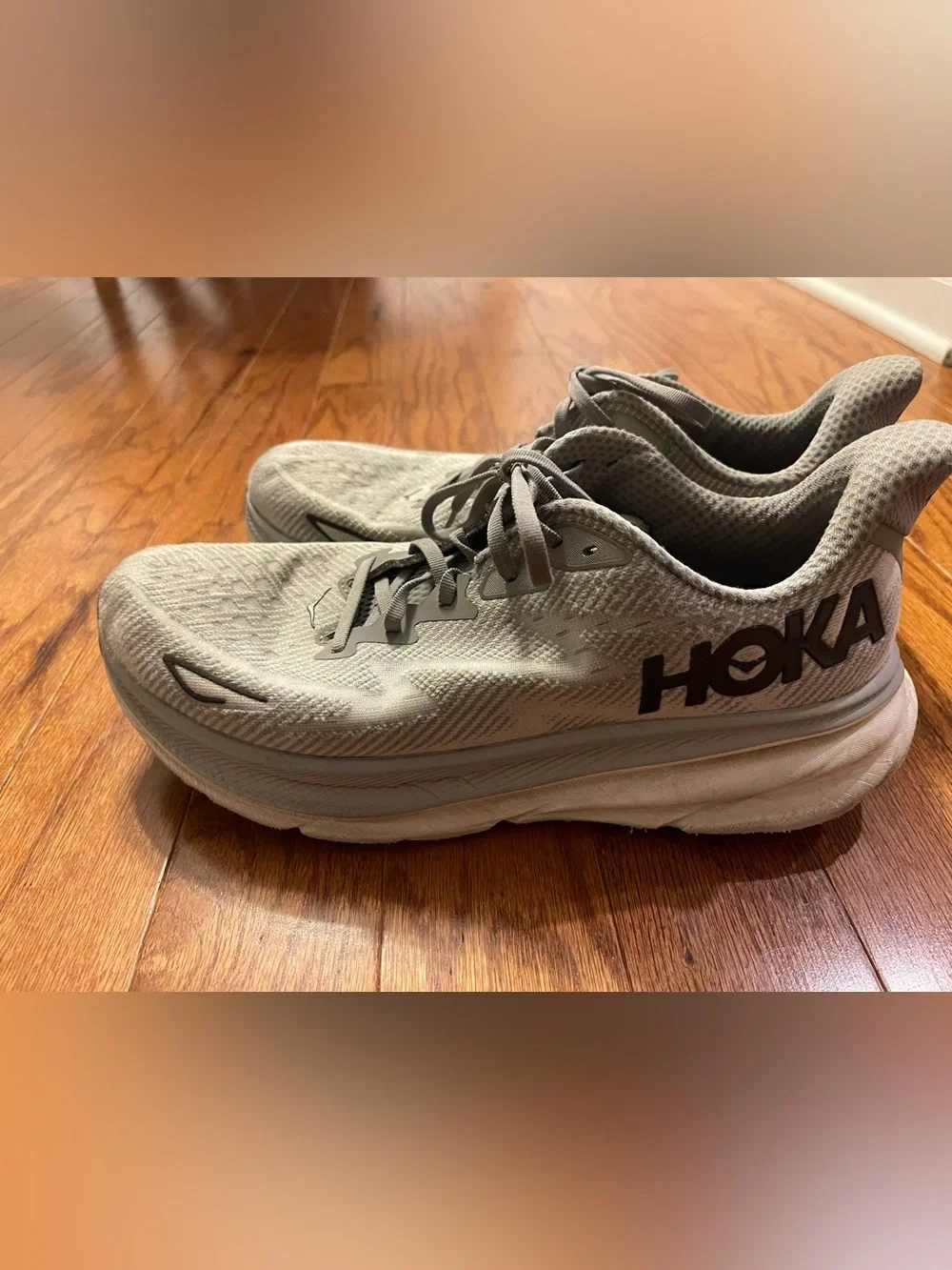 Hoka One One Clifton 9 Men’s Road Running Shoes Harbor Mist Gray Size 11.5